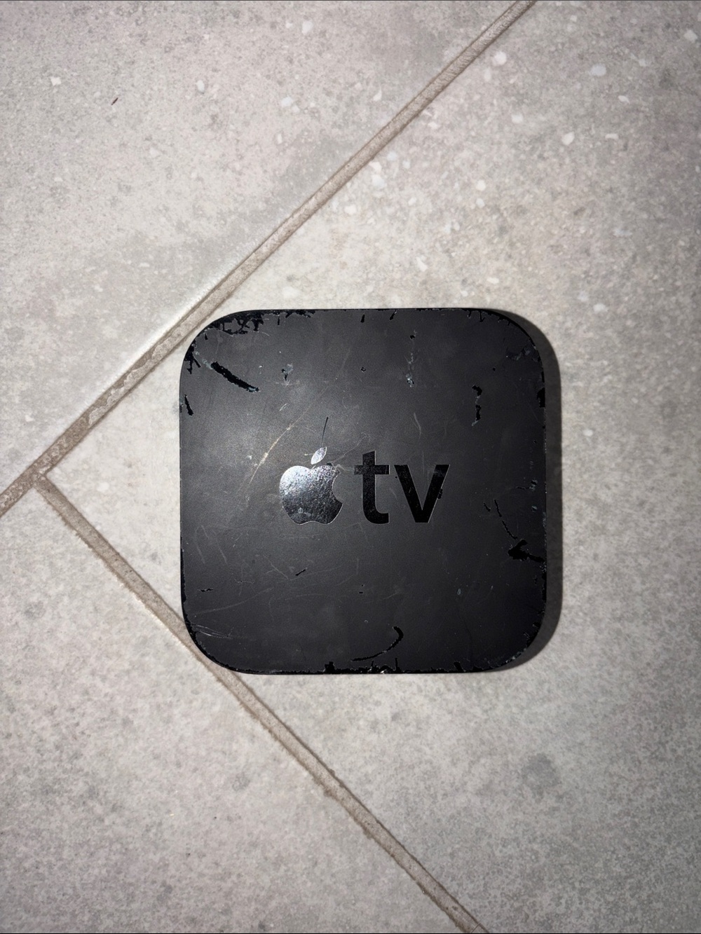 Apple Black TV Streaming Box with Apple Logo